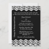 Invitation Mariage de dentelle blanche et de promesses (Devant)