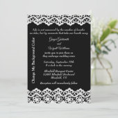 Invitation Mariage de dentelle blanche et de promesses (Debout devant)