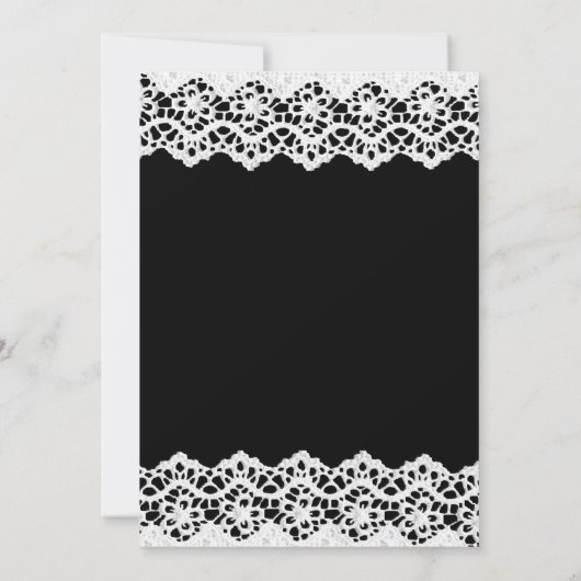 Invitation Mariage de dentelle blanche et de promesses (Dos)