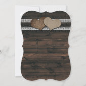 Invitation Mariage de dentelle de tournesol rustique (Dos)