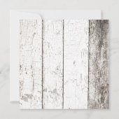 Invitation Mariage de dentelle et bois blanchi rustique (Dos)