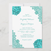 Invitation Mariage de dentelle Hydrangea Russe Personnalisé (Devant)