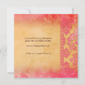 Invitation Mariage de dentelle Rockin Rose Grunge Damask (Dos)