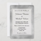 Invitation Mariage de dentelle romantique (Devant)