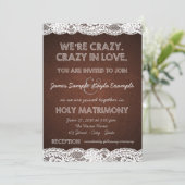 Invitation Mariage de dentelle russe (Debout devant)