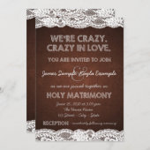 Invitation Mariage de dentelle russe (Devant / Derrière)