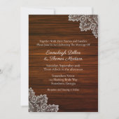 Invitation Mariage de dentelle Vintage (Devant)
