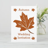Invitation Mariage de design d'automne (Debout devant)