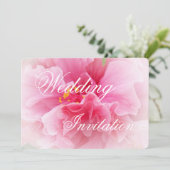 Invitation Mariage de design floral rose (Debout devant)