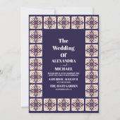 Invitation Mariage de design Talavera mexicain (Devant)
