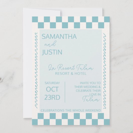 Invitation Mariage de destination (Devant)