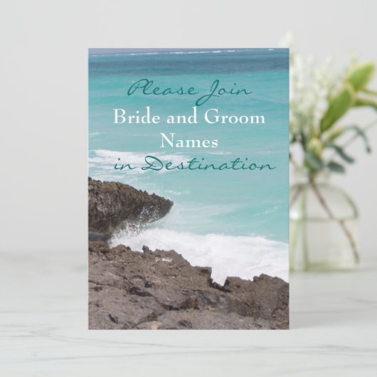 Invitation Mariage de destination (Debout devant)