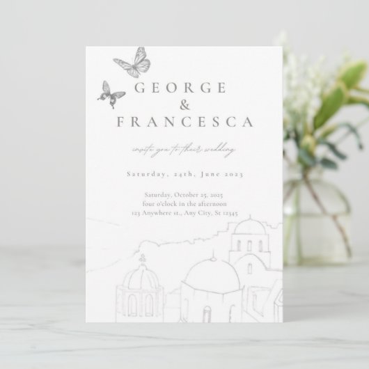 invitation mariage de destination (Debout devant)