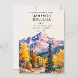 Invitation Mariage de destination à Aspen Colorado en montagn