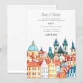 Invitation Mariage de destination à Barcelone Catalogne Espag (Devant / Derrière)
