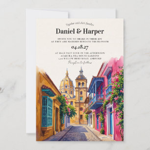 Invitation Mariage de destination à Cartagena Colombie