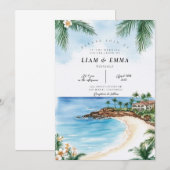 Invitation Mariage de destination à Florida Keys, Key Largo (Devant / Derrière)