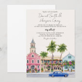Invitation Mariage de destination à Key West dans les Keys de (Devant / Derrière)