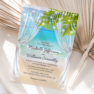 Invitation Mariage de destination à la plage