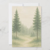 Invitation Mariage de destination à l'aquarelle d'arbres fore (Dos)