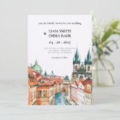 Invitation Mariage de destination à Prague République tchèque (Debout devant)