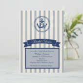 Invitation Mariage de destination à thème maritime avec rayur (Debout devant)