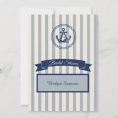 Invitation Mariage de destination à thème maritime avec rayur (Dos)