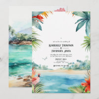 Mariage de destination caribéen à l'aquarelle