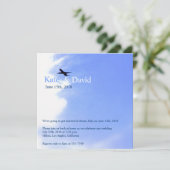 Invitation Mariage de destination dans le ciel avec un avion  (Debout devant)