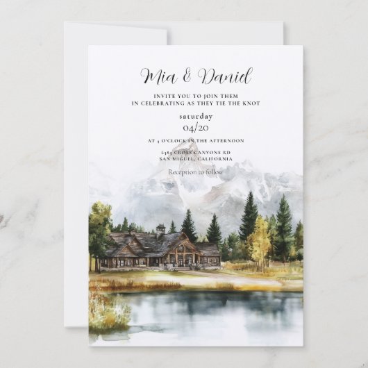 Invitation Mariage de destination dans le parc national de Gr (Devant)