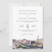Invitation Mariage de destination de Las Vegas Skyline (Devant)