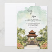 Invitation Mariage de destination de paysage à Bali (Devant / Derrière)