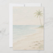 Invitation Mariage de destination de plage d'île tropicale  (Dos)