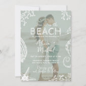 Invitation Mariage de destination de plage océanique côtière (Devant)