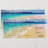 Invitation Mariage de Destination de Plage RSVP 2 (Devant / Derrière)