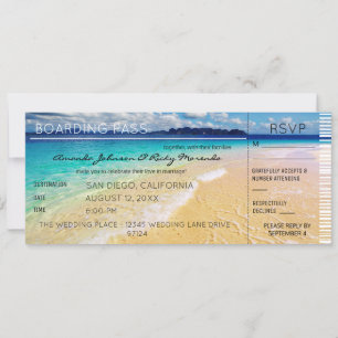 Invitation Mariage de Destination de Plage RSVP 2