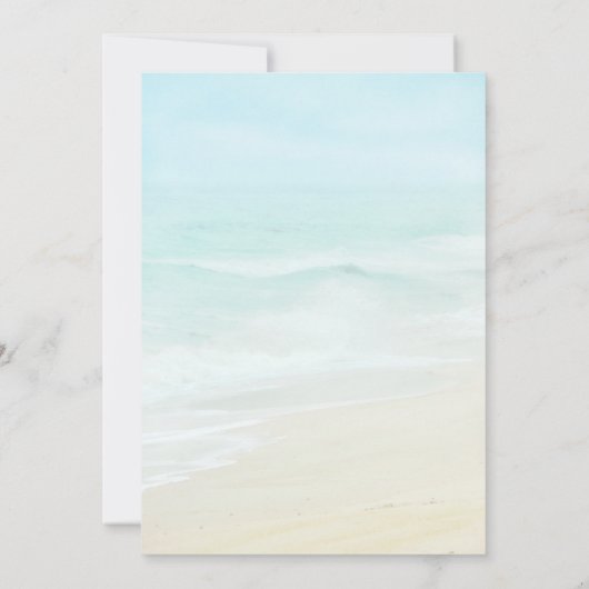 Invitation Mariage de destination de plage rustique moderne (Dos)