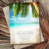 Invitation Mariage de destination de plage simple
