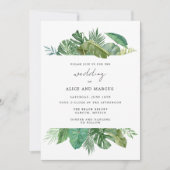 Invitation Mariage de destination de plage tropicale (Devant)