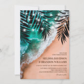 Invitation Mariage de destination de plage tropicale (Devant)