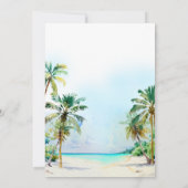 Invitation Mariage de destination de plage tropicale (Dos)