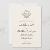 Invitation Mariage de destination de Shell Beach Ocean (Devant)