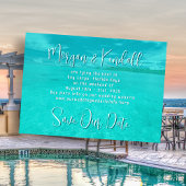 Invitation Mariage de destination d'eau tropicale Enregistrer