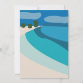 Invitation Mariage de destination d'été à la plage (Dos)