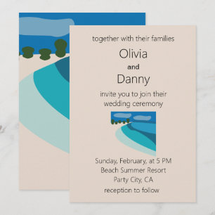Invitation Mariage de destination d'été à la plage