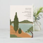 Invitation Mariage de destination du lac de Côme en Italie (Debout devant)