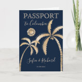 Invitation Mariage de destination en Colombie Passeport Code (Devant)