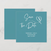 Invitation Mariage de Destination Enregistrez la Date (Devant / Derrière)