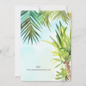 Invitation Mariage de destination exotique (Dos)