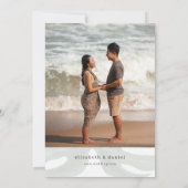Invitation Mariage de destination feuille tropicale Monstera (Dos)